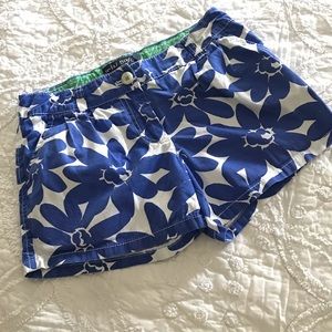 Mini Boden Blue Flower Shorts
